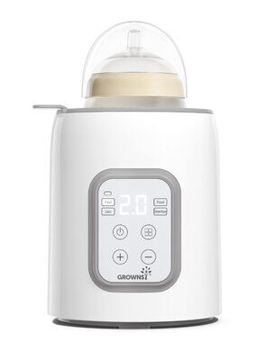 GROWNSY White Baby Bottle Warmer Digital Display 8-in-1 Fast Heating